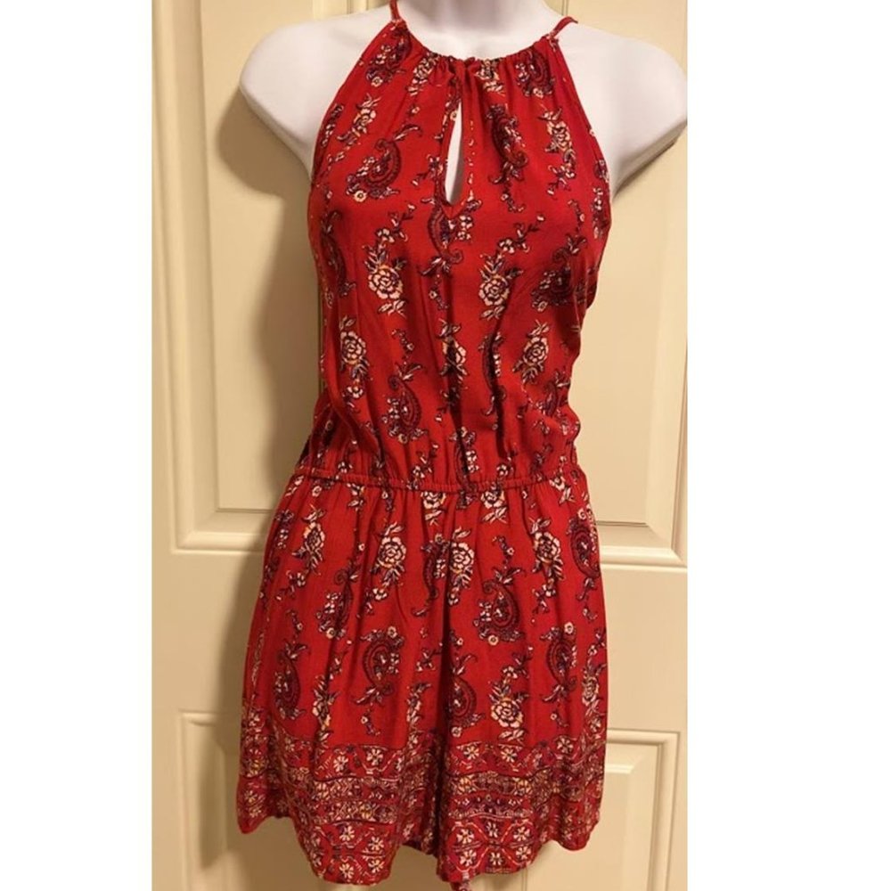 Women's Red Mossimo Romper